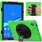 Bspring Étui pour Tablette Lenovo Tab M10 HD 10,1" 2020 Cover Étui de Double Protection Anti-Chute Coque Housse pour Lenovo Tab M10 HD (2e génération) TB-X306X/TB-X306F,Vert