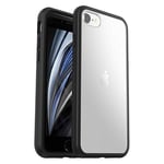 Otterbox Sleek Série Coque pour iPhone 7/8/SE 2e gen/SE 3e gen, Antichoc, Anti-Chute, Ultra-Mince, Protection Fine, testé Selon Les Normes Militaires, Transparent/Noir, Livré sans Emballage