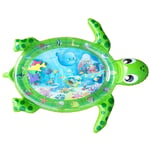 Allsunny Water Mat Sprinkler Pad Baby,Baby Kids Cute Sea Turtle Thicken Inflatable Water Play Mat Game Pad Cushion Toy - Green