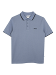 HUGO BOSS Kids' Short Sleeve Polo Shirt, Medium Grey