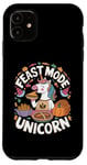 Coque pour iPhone 11 Thanksgiving Unicorn Feast Mode Licorne Thanksgiving Party