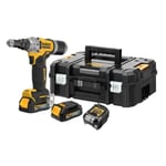 Rivetter DEWALT XR 18V 6,4 mm POWERSTACK - Utan batteri eller laddare - DCF414NT-XJ