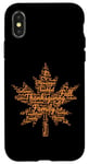 iPhone X/XS Thanksgiving Maple Leaf Word Cloud for Family Tradition Fall Case