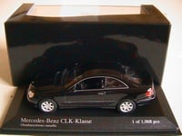 MERCEDES CLK CLASS COUPE 2001 C209 OBSIDIAN BLACK METAL MINICHAMPS 400031425