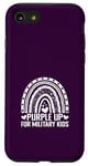 Coque pour iPhone SE (2020) / 7 / 8 Purple Up For Military Kids Sensibilisation Militaire Enfant Arc-en-ciel