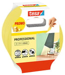 tesa Masking Tape Professional - Painter's tape made of thin Washi paper for particularly precise masking during painting work - for indoors and outdoors - 2x 25 m x 25 mm