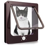 Chatière pour Chat avec magnétique à 4 Voies, Porte pour Animaux de Compagnie pour Chats et Petits Chiens, Porte pour Chat avec Tunnel