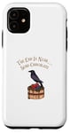 Coque pour iPhone 11 Funny The End is near, Send Chocolate Design