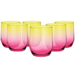 Glasmark Lot de 6 bocaux en verre bas de 300 ml - Rose multicolore