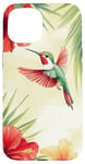 Coque pour iPhone 15 Colibri Tropical Fleurs Florales Nature Été