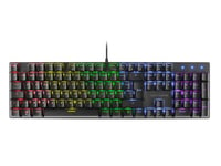 Mars Gaming MK422 Noir, Clavier Mécanique Gaming RGB, Antighosting, Switch Mécanique Bleu, Langue Française