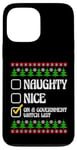 Coque pour iPhone 13 Pro Max Funny Naughty Nice On A Government Watch List Christmas