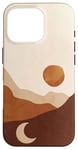 iPhone 16 Pro Aesthetic Boho Day and Night Pattern Sun and Moon Art Case