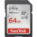 Sandisk Minneskort Ultra SDXC 64GB 140MB/s