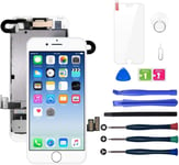 Écran Lcd Display Écran Tactile Lcd Pour Iphone 7 Blanc, Vitre Tactile Numérique Remplacement Pour Montage Complet Avec Kit D¿Outils De Réparation, Adhésif, Protection D¿Écran