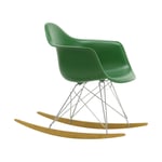 Vitra Eames Plastic Armchair RE RAR gungstol 17 emerald -chrome-golden maple
