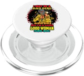 Melanin Queen I May Be A Bad Girl But I'm A Damn Good Woman PopSockets PopGrip pour MagSafe