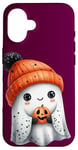 Coque pour iPhone 16 Ghost Halloween Spooky Boo Automne Halloween Fantôme mignon