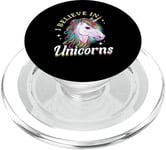 Unicorn rainbow - I believe in unicorns PopSockets PopGrip for MagSafe