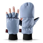 THE HEAT COMPANY - HEAT 2 SOFTSHELL - fingerless touchscreen glove and mitten in one - Premium Quality- warm winter gloves & bicycling gloves - against cold during sports & work