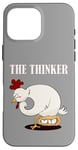 Coque pour iPhone 16 Pro Max Funny Chicken The Thinker Poules pondeuses Oeufs Poulailler Farmer