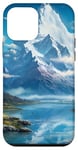 Coque pour iPhone 12 mini Majestic Snow-Capped Mountain Reflection Scenic Art