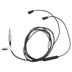 vhbw Câble audio AUX compatible avec Sennheiser IE8, IE80 casque - Avec prise jack 3,5 mm, 120 cm, noir