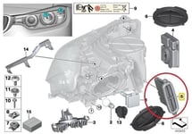 Ksenon ajovalojen ohjainmoduuli BMW 3-sarjan F30 F31 F34 GT 63117316147 63117316147