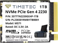 SSD NVMe PCIe 3D NAND Vitesse de Lecture/écriture jusqu'à Compatible avec Lenovo Thinkpad X1 Nano Gen 2/ThinkPad 11e Yoga Gen 6/Thinkpad E15 (2230 Gen 4x4 1TB)