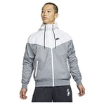 Nike DA0001-084 M NSW SPE WVN LND WR HD JKT Jacket Men's SMOKE GREY/WHITE/SMOKE GREY/BLACK XL