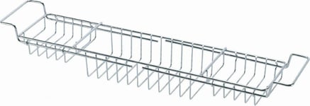 Bath Tub Rack Extendable Chrome Shower Shelf Tidy Caddy Tray Storage Holder