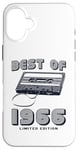 Coque pour iPhone 16 Plus Retro Best of 1966 Mixtape Vintage 59th Birthday Cassette