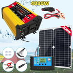 Kits Panneau solaire 200 W+Contrôleur 100 A +Convertisseur 12v 220v 4000W- Kits de câbles de Connexion