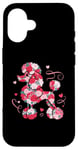 iPhone 16 Cute Love Heart Roses Patten Valentines Day Poodle Case