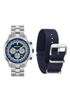 Breil Montre Collection X.Large Mouvement Chrono Quartz et Bracelet Acier/Tissu pour Homme