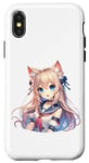 Coque pour iPhone X/XS Costume de marin mignon chat fille