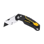 TOUGH MASTER Folding Utility Knife, Plus 4 Piece SK2 Blades, Retractable Function, Aluminium Alloy Handle, Comfortable Grip Ideal for Cutting Plastic, Wood, Paper (TM-UFK174)