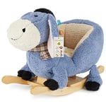 Bieco Peluche Animal à Bascule Ânes | Cheval a Bascule Bebe 1 an | Cheval à Bascule Animal a Bascule Bebe Animaux a Bascule Enfant Cheval Bascule Bois Grand Cheval à Bascule Monter