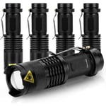 Mini LED-ficklampa, 5-pack 350 lumen 3 lägen (inga batterier)