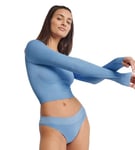 Sloggi Women's Ever Infused Relax Crop Top LS Undershirt, Azura Blue, S