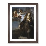 Anthony Van Dyck Saint Rosalie In Glory Classic Painting Framed Wall Art Print, Ready to Hang Picture for Living Room Bedroom Home Office Décor, Walnut A4 (34 x 25 cm)