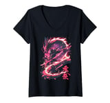 Womens Robot Samurai Warrior Japanese Samurai Ninja V-Neck T-Shirt