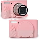 SX740 Étui en silicone pour appareil photo Canon Powershot SX740/SX730,coque de protection en silicone compatible avec appareil photo numérique Canon SX730/SX740 HS-Rose pâle