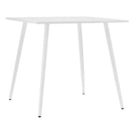 Loungitude - Table à manger carrée square en métal blanc - 80x80 cm - Blanc