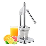 Royalford Stainless Steel Citrus Hand Juicer | Hand Press Manual Juicer | Orange Lemon Lime Pomegranate Juicer Press for Restaurant Home | Juice Extractor with Heavy Duty Lever-Arm