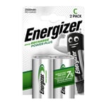 2x Energizer Rechargeable Taille C Piles Accu Recharge Power Plus Nimh 2500mAh