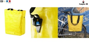 Hapo.G Sacoche Arrière Fixation Porte Bagage Vélo , Jaune 17 Litre Sac de ville