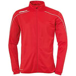 Uhlsport Football Stream 22 Classic Jacket Kids, Red/White, Smartbreathe Pique Brushed Outdoor Sports, Size 24/26