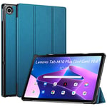 FINTIE Coque pour Lenovo M10 Plus 3rd Gen 10.6 Pouces 2022 (TB125 / TB128) - Étui Fin et Rigide Housse Pliable Légère, Protection pour Lenovo Tab M10 Plus 3ème Génération, Bleu Canard