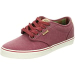 Vans Homme Atwood Deluxe Baskets Basses, Rouge (Washed Twill/Red/Marshmallow), 44.5